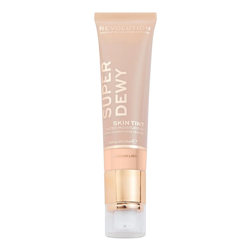 Makeup Revolution Super Dewy Skin Tint Tinted Moisturiser, Medium Light, 55ml