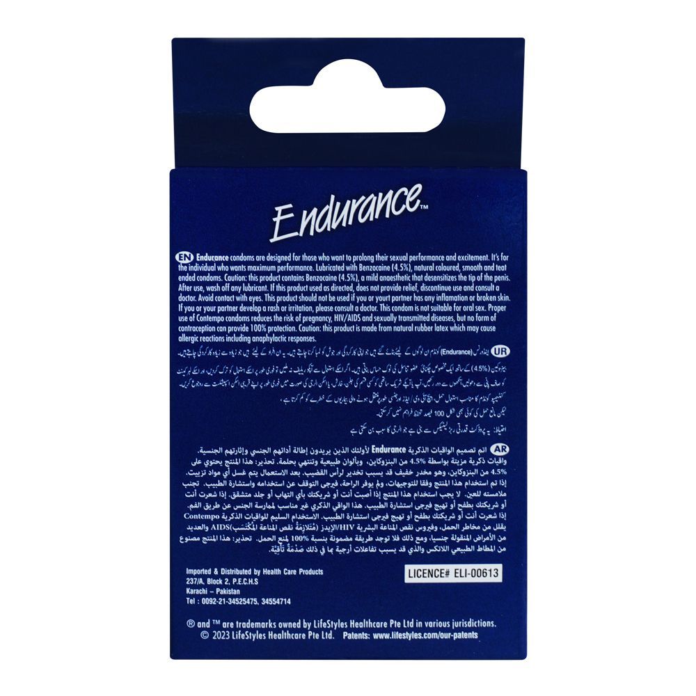 Purchase Endurance Delay Long-Lasting Condom, 3-Pack Online at Special ...