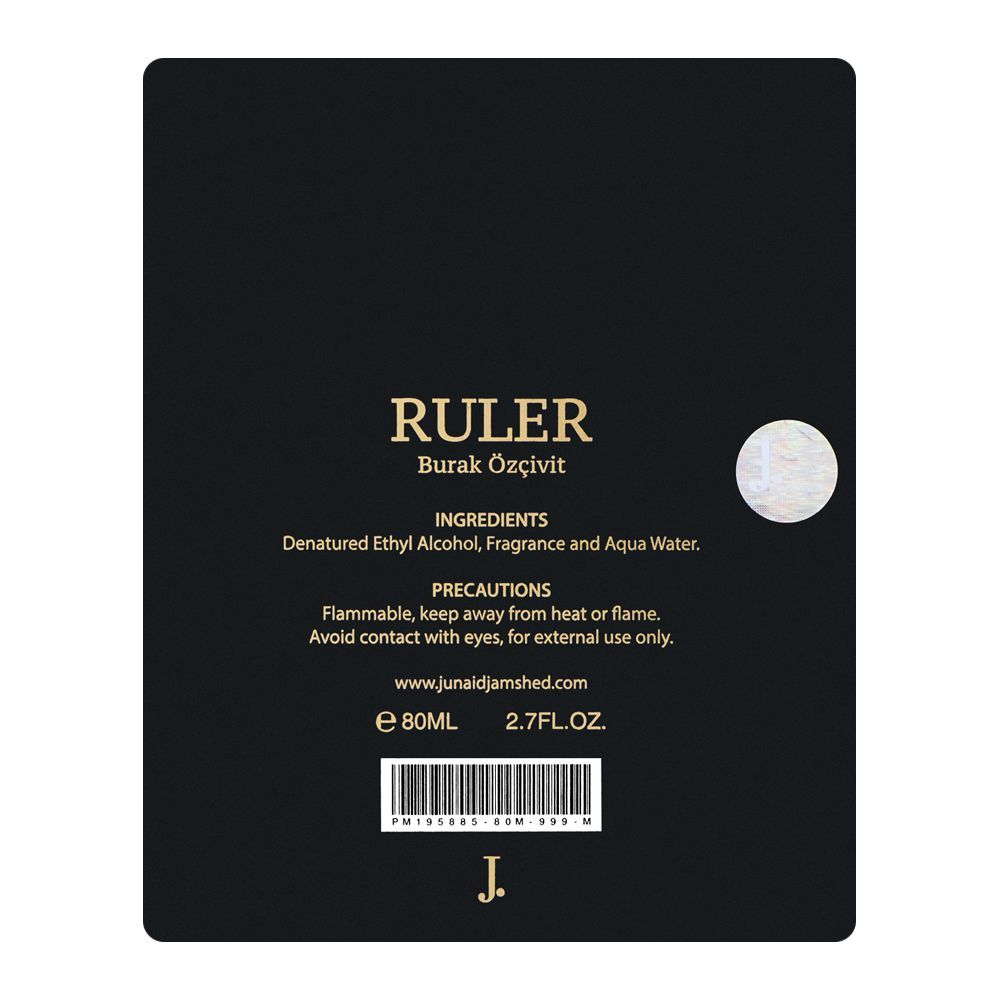 Purchase Junaid Jamshed J. Ruler Burak Ozcivit Eau De Parfum, For Men ...