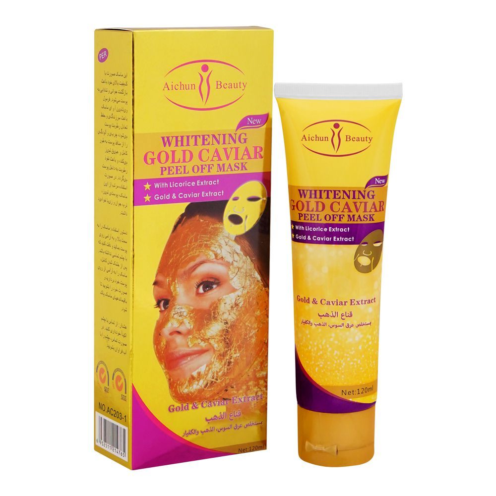 Aichun Beauty Whitening Gold Caviar Peel-Off Mask, 120ml