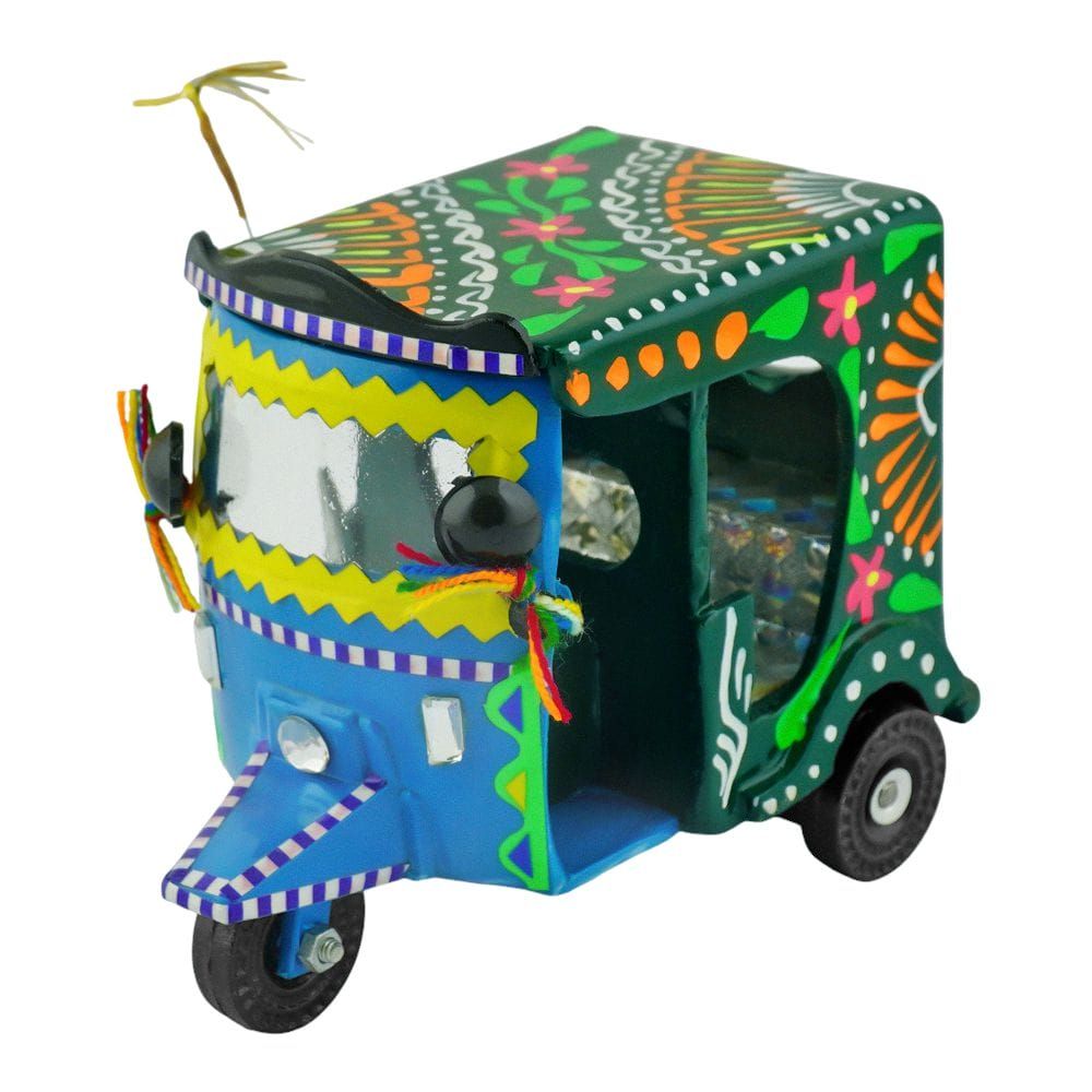Star Wars Rickshaw Star Shine Truck Art Small Rickshaw Miniatures, Green, For home décor