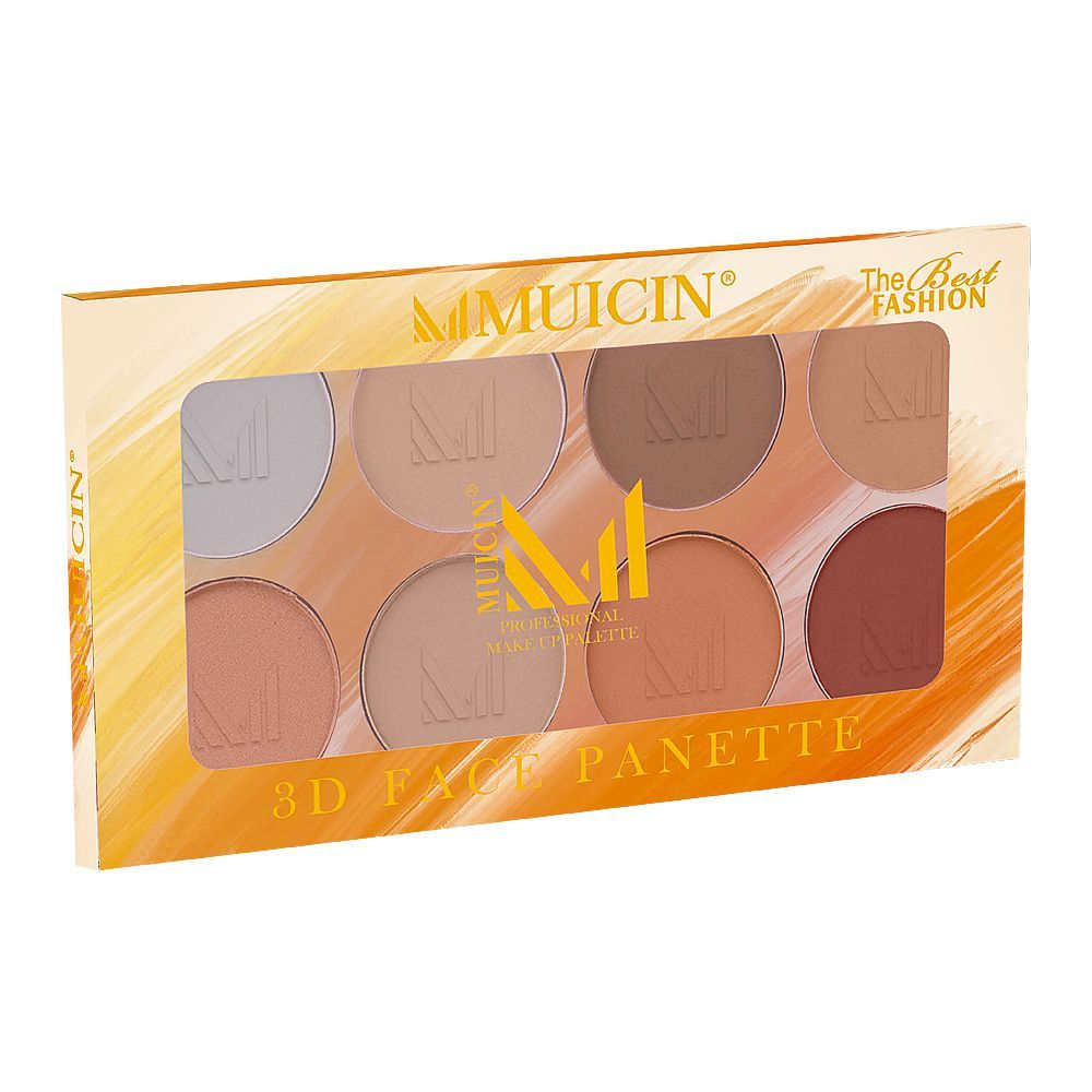 Muicin 3D Face Panette Contour Make Up Palette, 8-Pack