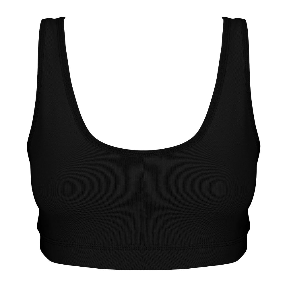 IFG Cotton Racer Back Top Bra, Black