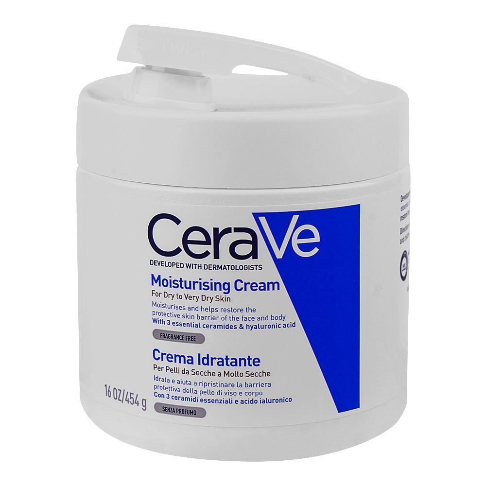 CeraVe Moisturising Cream Pump, For Dry To Very Dry Skin, 454g