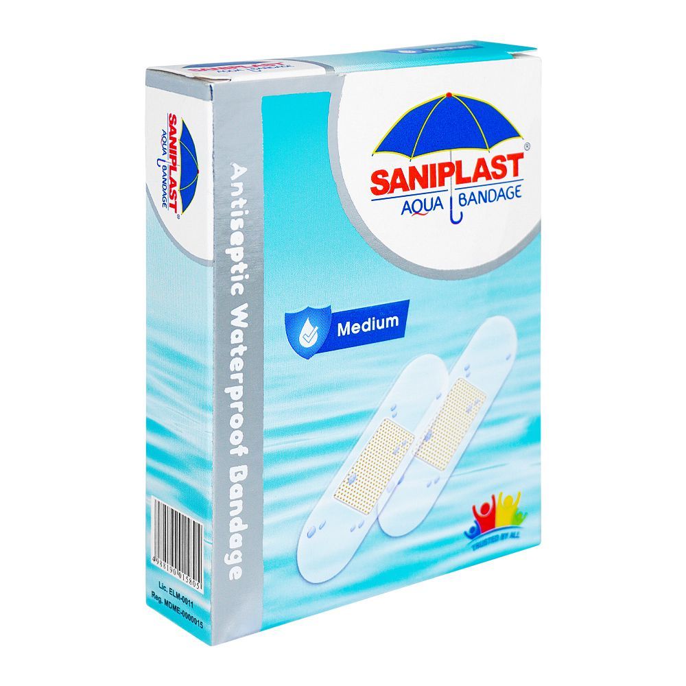 Sani Plast Aqua Antiseptic Waterproof Bandage, Medium, 20-Pack