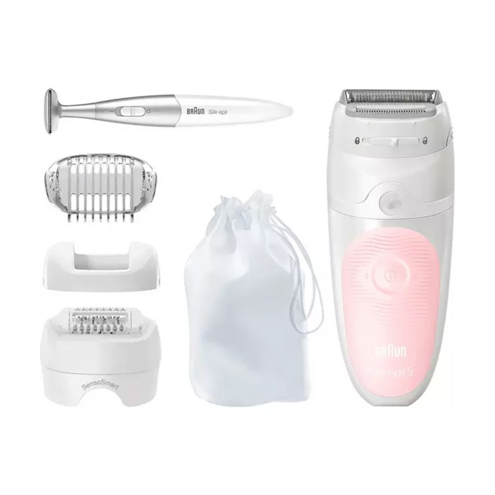 Braun Silk-Epil 5 Legs & Body Epilator, White/Pink, SES-5820