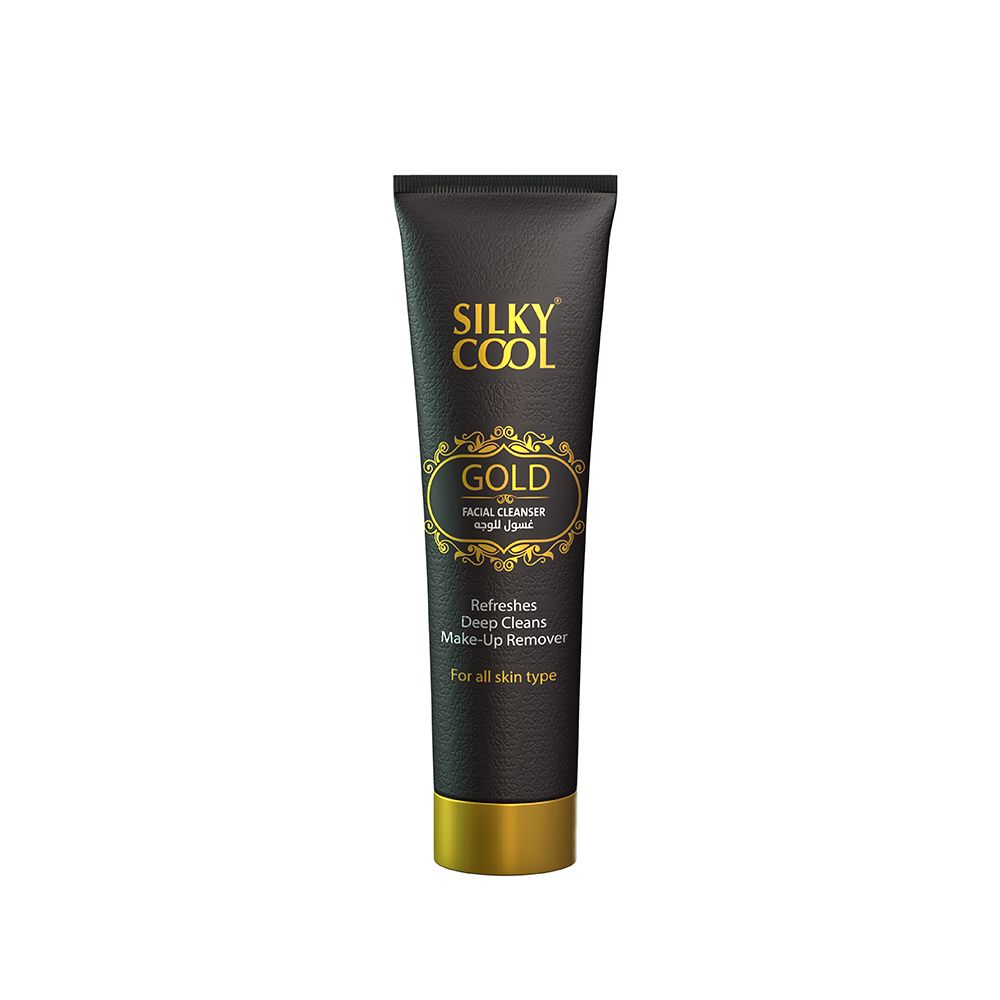 Silky Cool Gold Facial Cleanser, Makeup Remover, For All Skin Types, 140ml