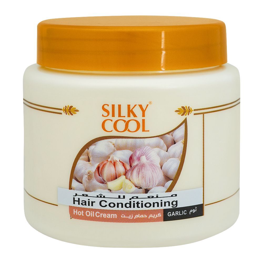 Silky Cool Garlic Hot Oil Cream Hair Conditioning, 500ml