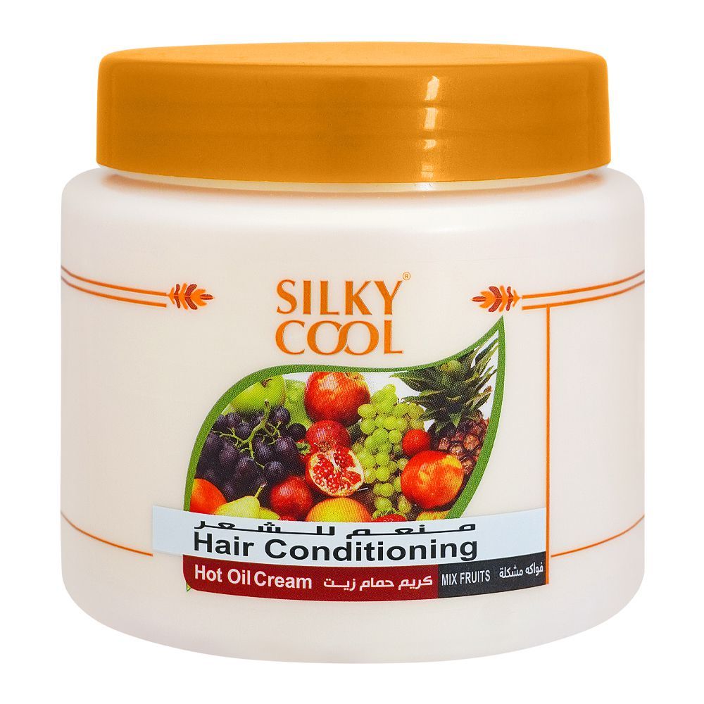 Silky Cool Mix Fruits Hot Oil Cream Hair Conditioning, 500ml