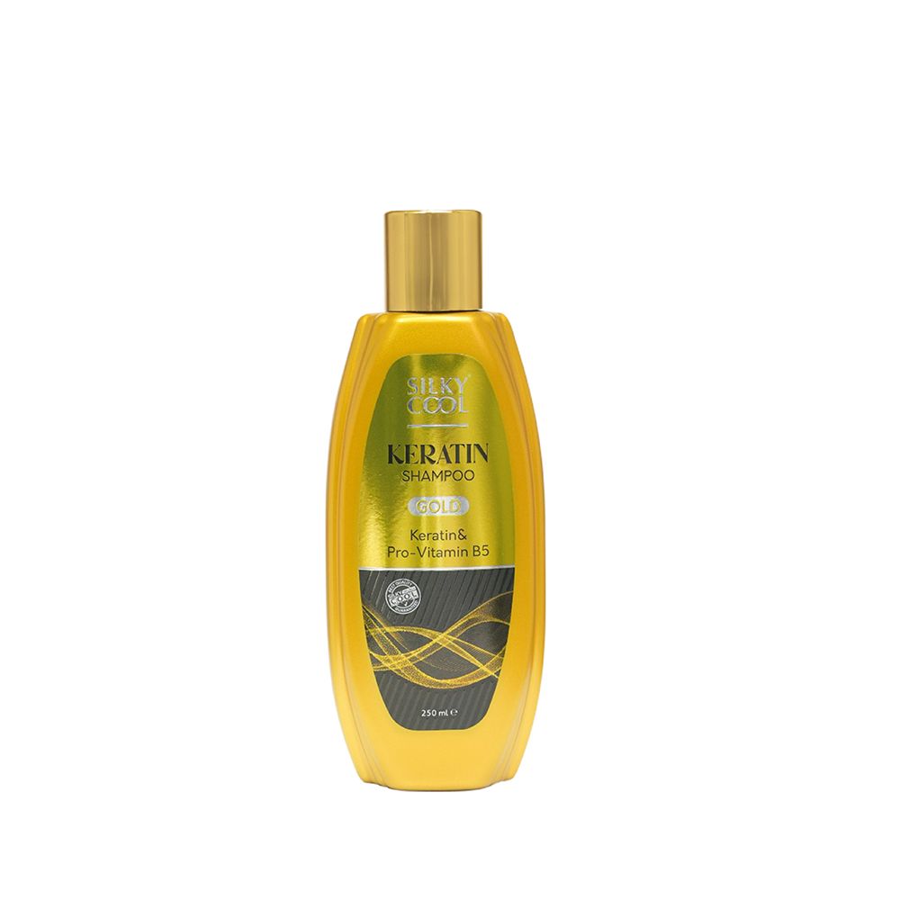 Silky Cool Gold Keratin & Pro-Vitamin B5 Keratin Shampoo, 250ml