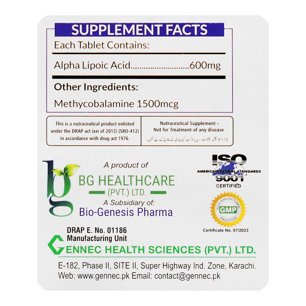 Gennec Health Sciences Nervesta Tablet, 20-Pack