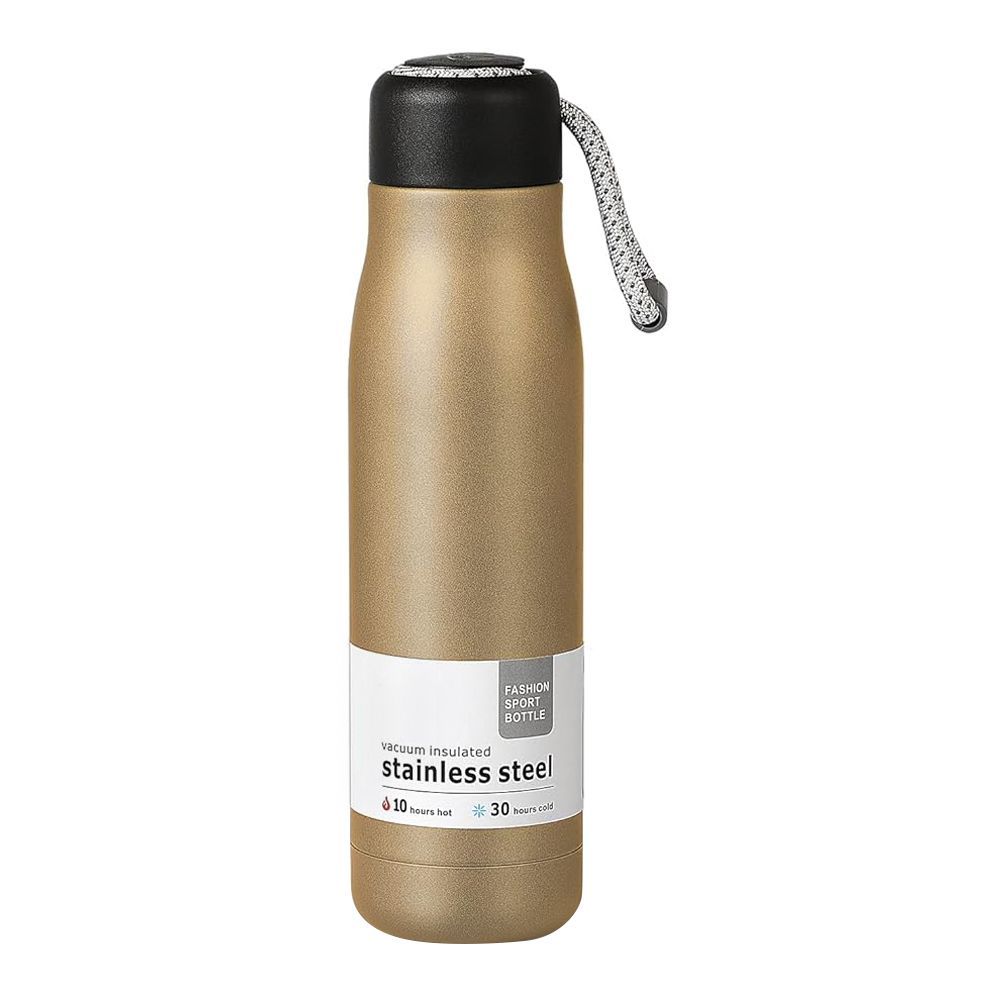 The Best Sport Stainless Steel Water Bottle, Golden, 550ml, FCM-009