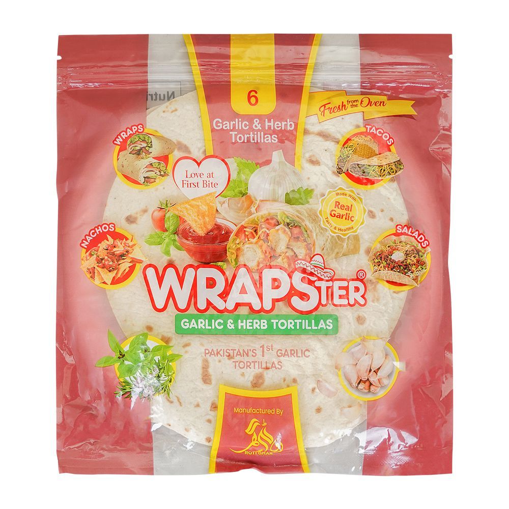 Wrapster Garlic & Herb Tortillas, 6-Pack