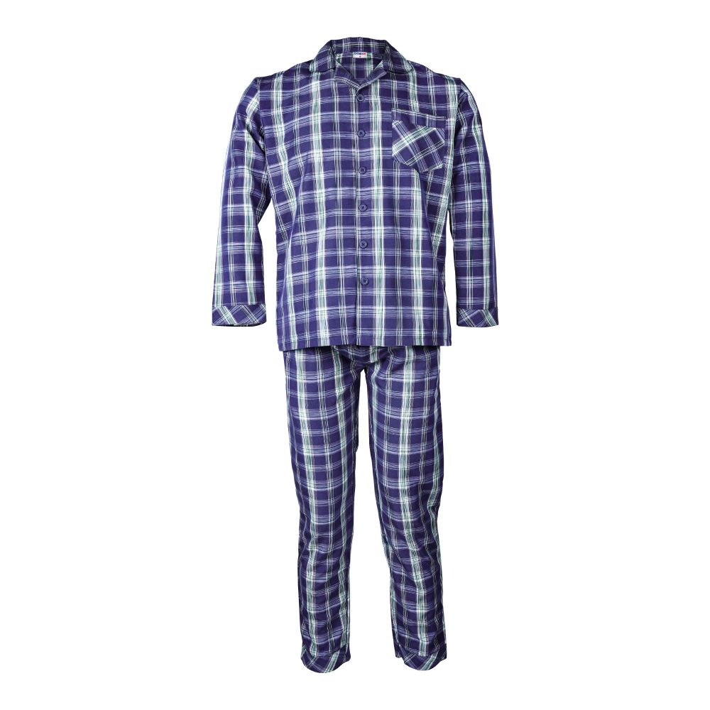 Basix Men’s Yarn Dyed Dark Blue Plaid Checks, 2-Pack Set, LW-818