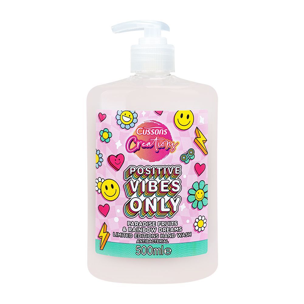 Cussons Creations Positive Vibes Only Paradise Fruit & Rainbow Dreams Antibacterial Hand Wash, 500ml