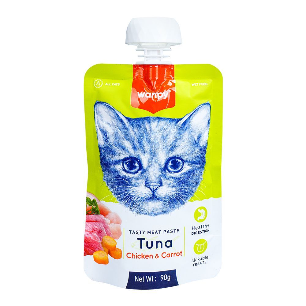 Wanpy Tasty Meat Paste, Tuna Chicken & Carrot, 90g