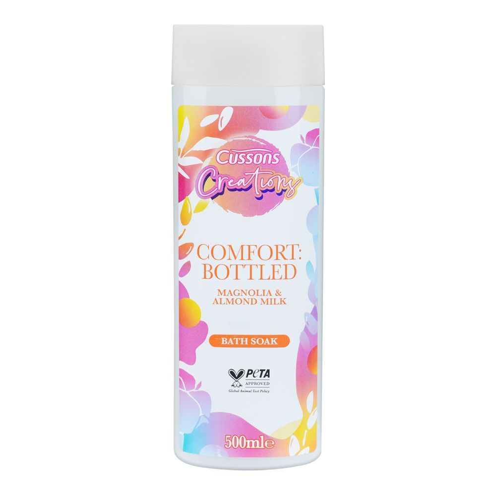 Cussons Creations Comfort Bottled Magnolia & Almond Milk Bath Soak, 500ml