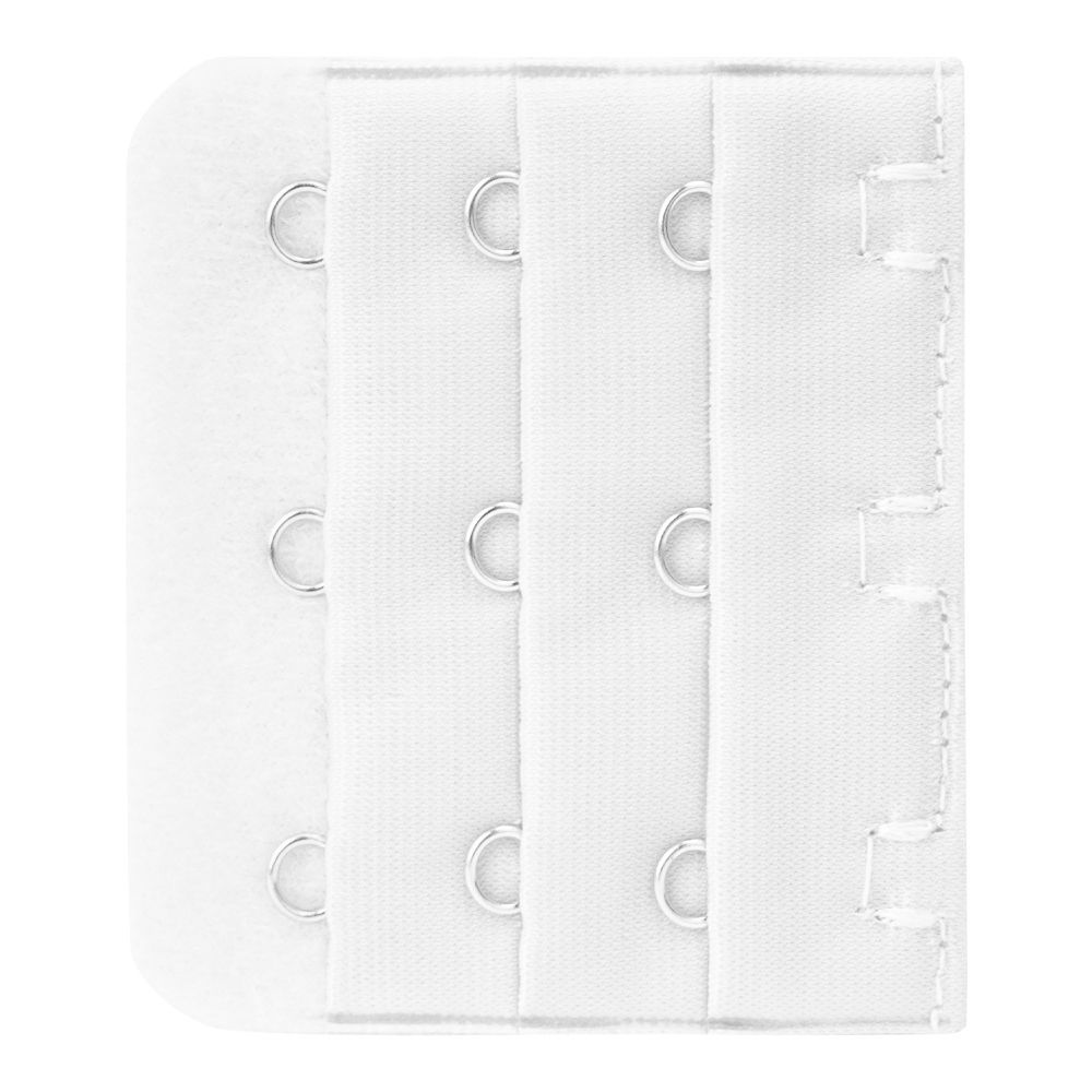 Bra Extension Strips 3 Hooks, White