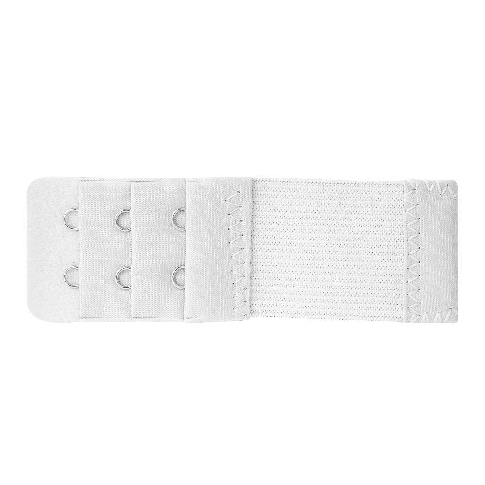 Bra Extension Strips Elastic 2 Hooks, White