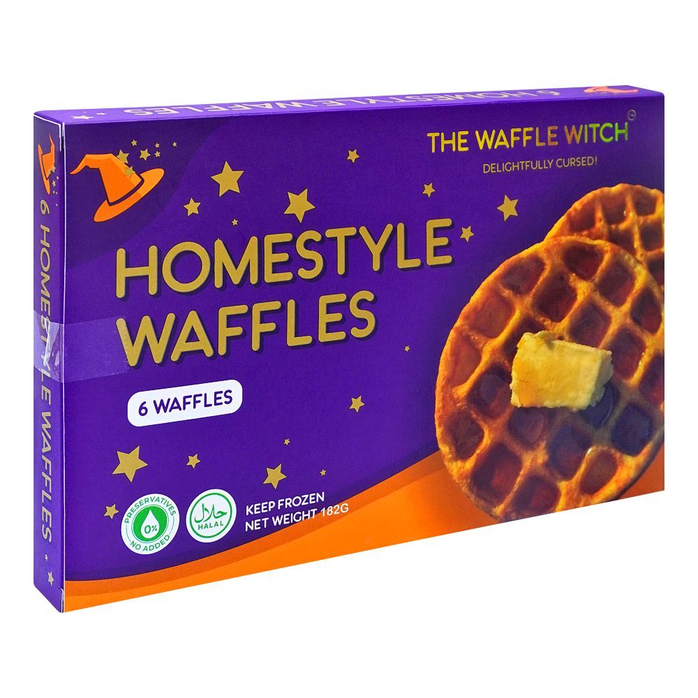 The Waffle Witch Home Stle Waffles, Keep Frozen, 182g, 6-Pieces