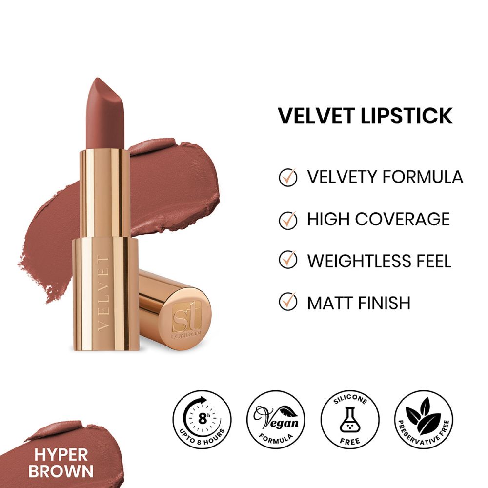 ST London Velvet Ultra-Matt Lipstick, Hyper Brown