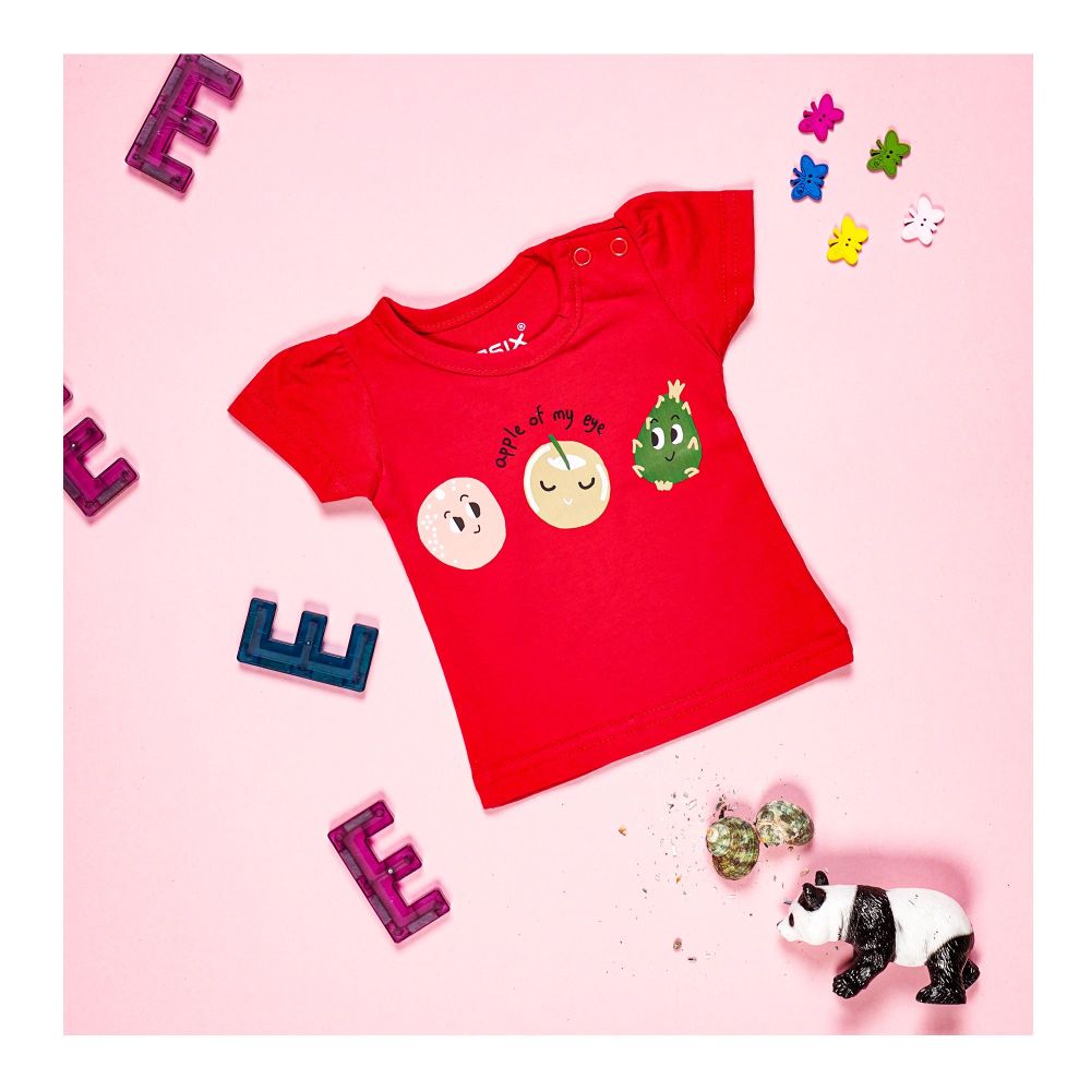 Basix Infant Apple Of My Eye Short Sleeve Tee, 2628