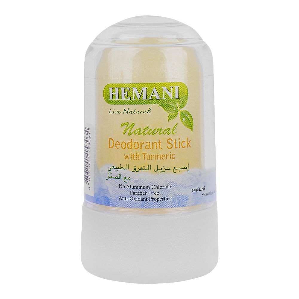 Hemani Natural Turmeric Deodorant Stick, Paraben Free, 70g