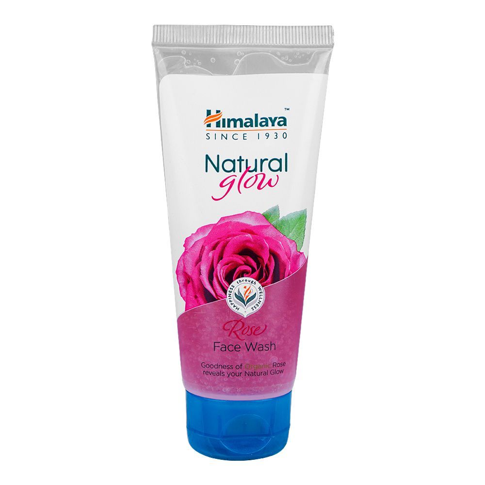 Himalaya Natural Glow Rose Face Wash, For All Skin Types, Removes Impurities and Dullness, 50ml