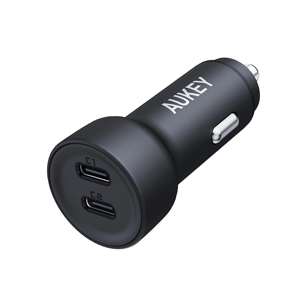 Aukey Enduro Dual 65W 2-Port Car Charger, Black, CC-Y23