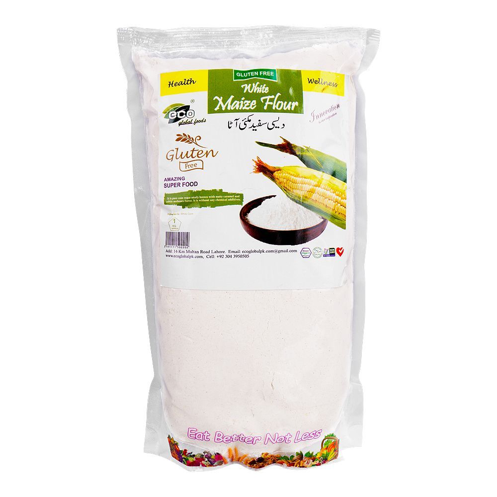 Eco Global Foods White Maize Flour, 1Kg