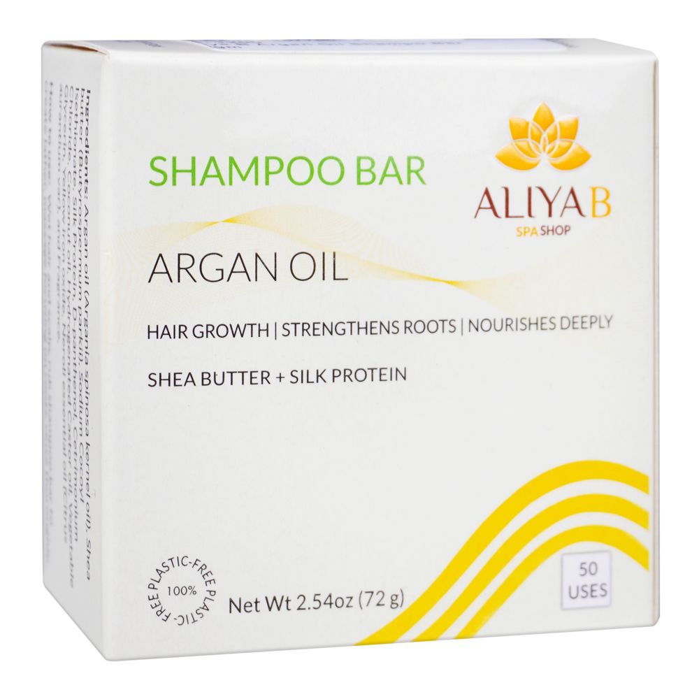 Aliya B Argan Oil Shampoo Bar, For All Hair Types, 72g