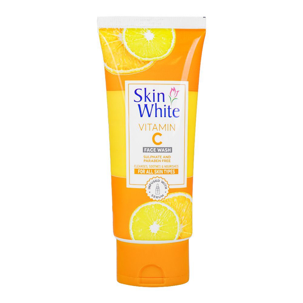 Skin White Vitamin C Face Wash, Sulphate & Paraben Free, For All Skin Types, 100g