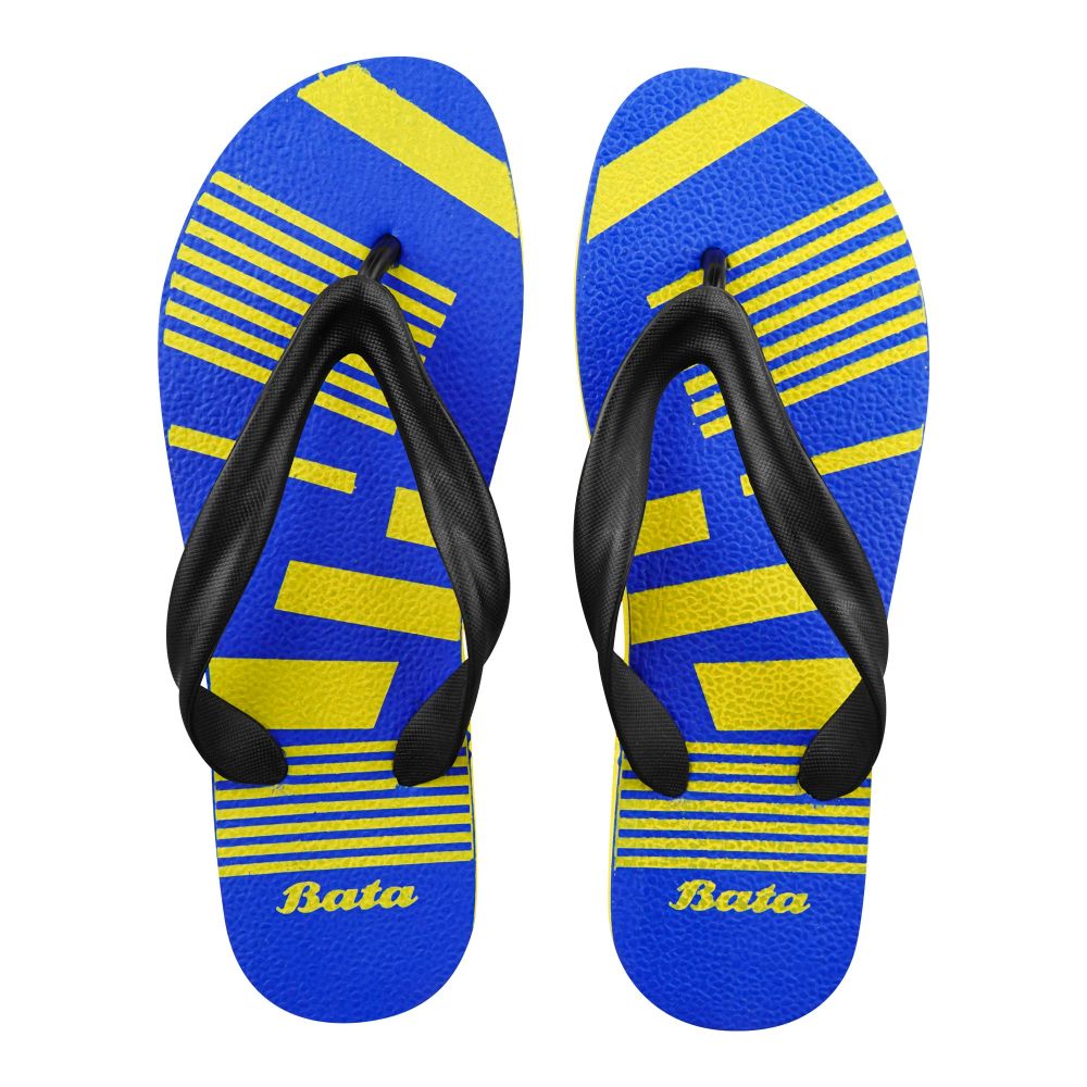 Bata Men's Rubber Flip Flops, For Home & Casual Wear, Blue, 8779010