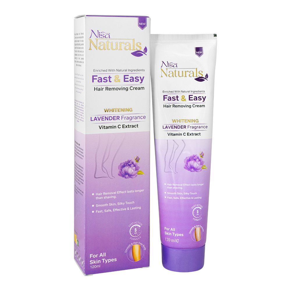 Nisa Naturals Lavender Fragrance Fast & Easy Hair Removal Cream, 120ml