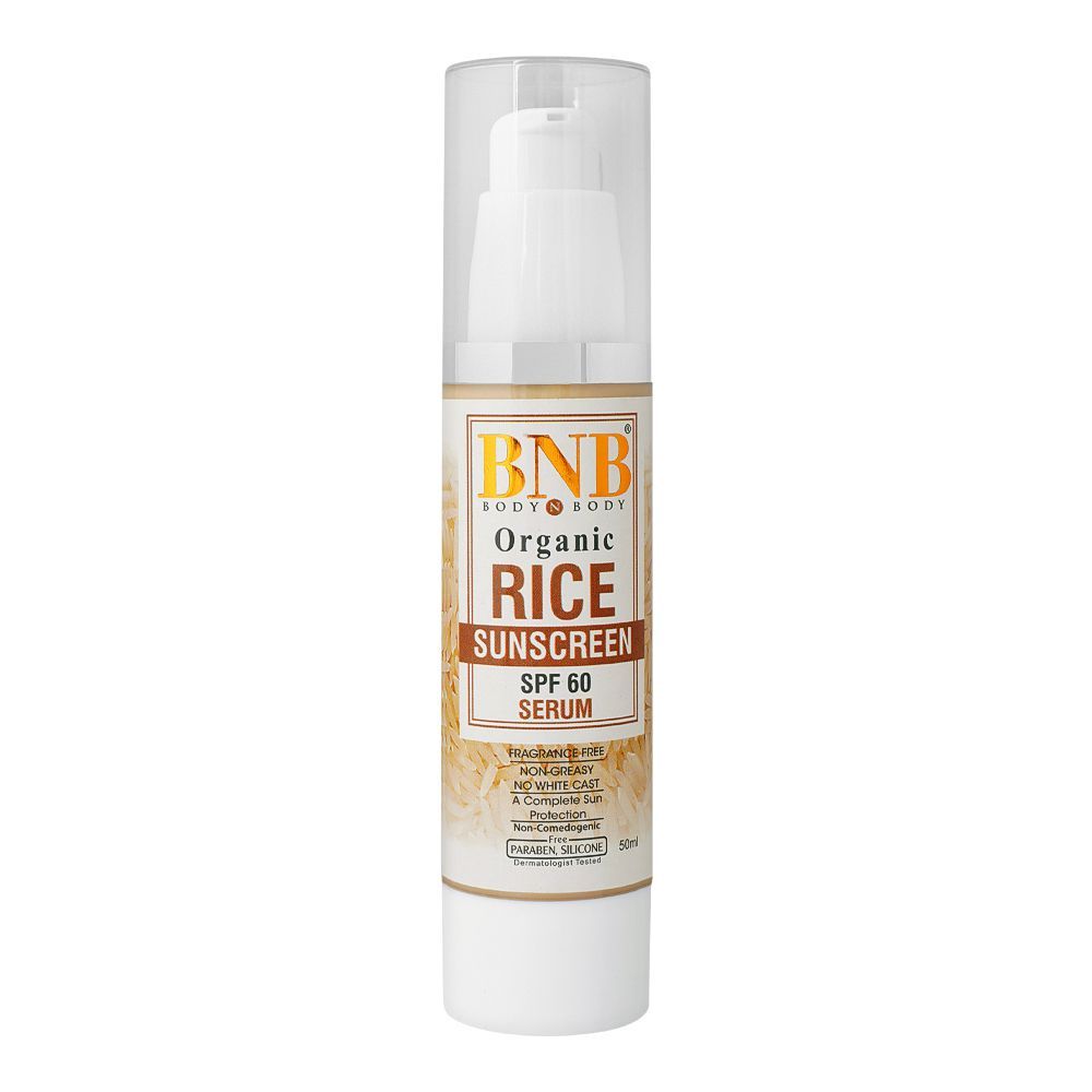 BNB Organic Rice Sunscreen SPF60 Serum, 50ml