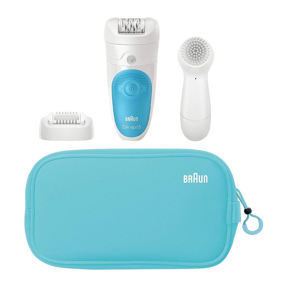 Braun Silk-epil 5 Legs, Body & Face Epilator 5545, White/Blue