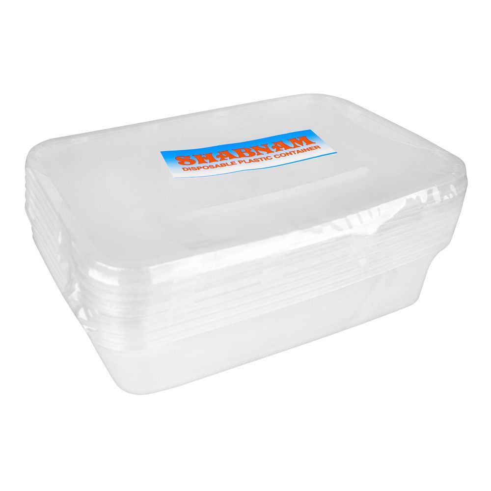 Disposable Plastic Container, 500ml Capacity