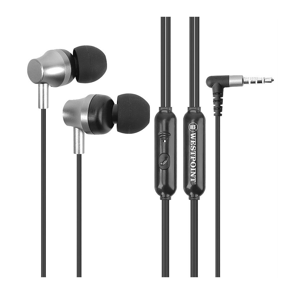 West Point Ultimate Stereo 3.5mm Earphones  Black  WP-411