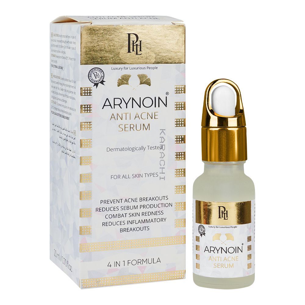 Pharma Health Arynoin Serum, Anti Acne Serum, For All Skin Types, 4 In 1 Formula, 20ml