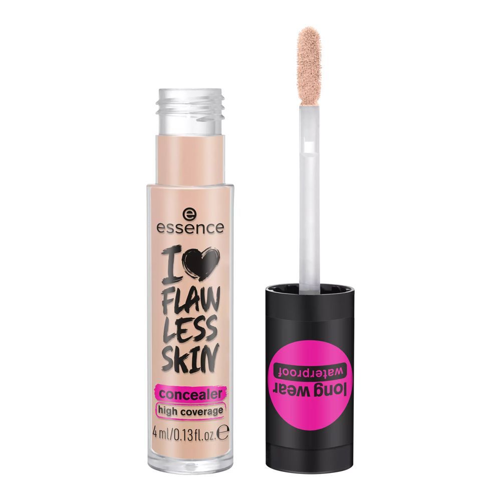 Essence I Love Flawless Skin Long Wear Concealer, Long Wear, Waterproof, High Coverage, 4ml, 30 Light Beige