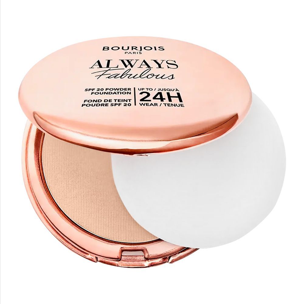 Bourjois Always Fabulous Powder Foundation, SPF 20, 24 Hours Lasting, 300 Rose Sand