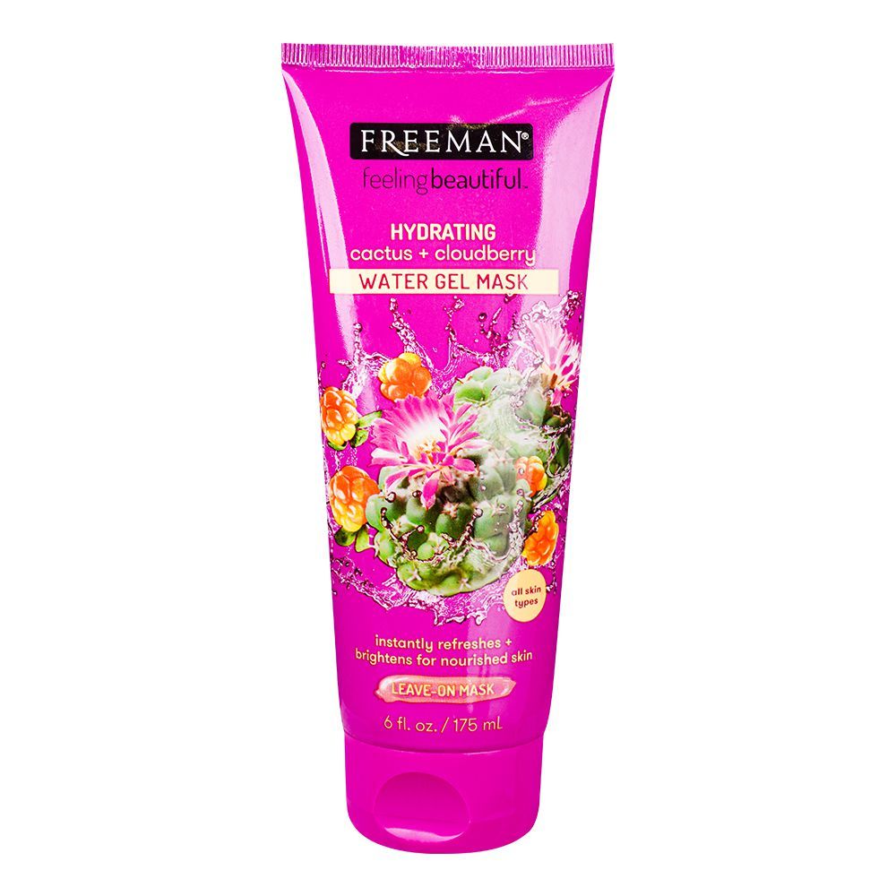 Freeman Feeling Beautiful Hydrating Cactus+Cloudberry Water Gel Mask, For Nourished Skin, Leave On Mask, 175ml