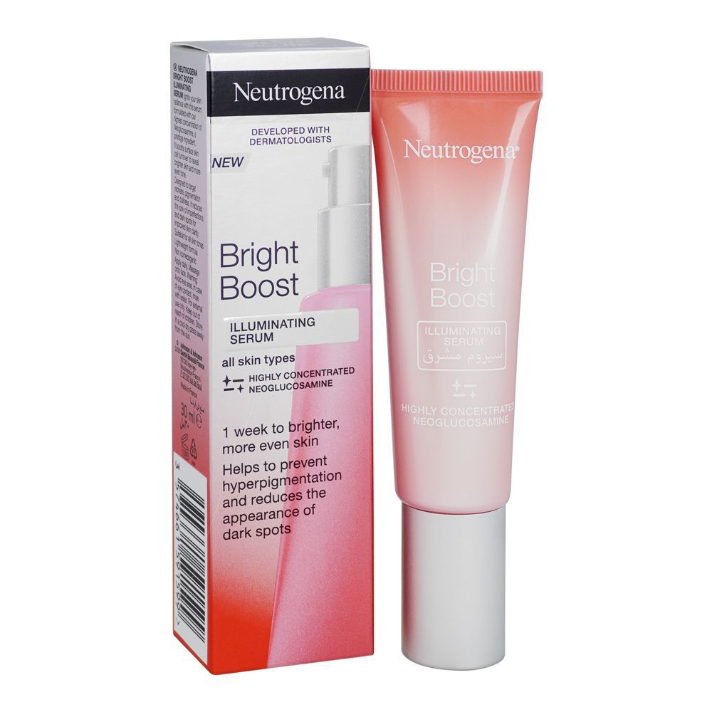 Neutrogena Bright Boost Neoglucosamine Illuminating Serum, For All Skin Types, Reduce Hyperpigmentation & Dark Spots, 30ml