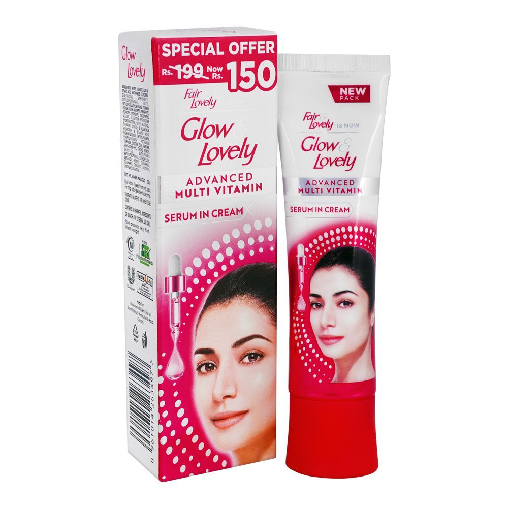 Fair & Lovely Is Now Glow & Lovely Advanced Multi Vitamin Serum In Cream, 25gm, Special Offer Rs.150/-