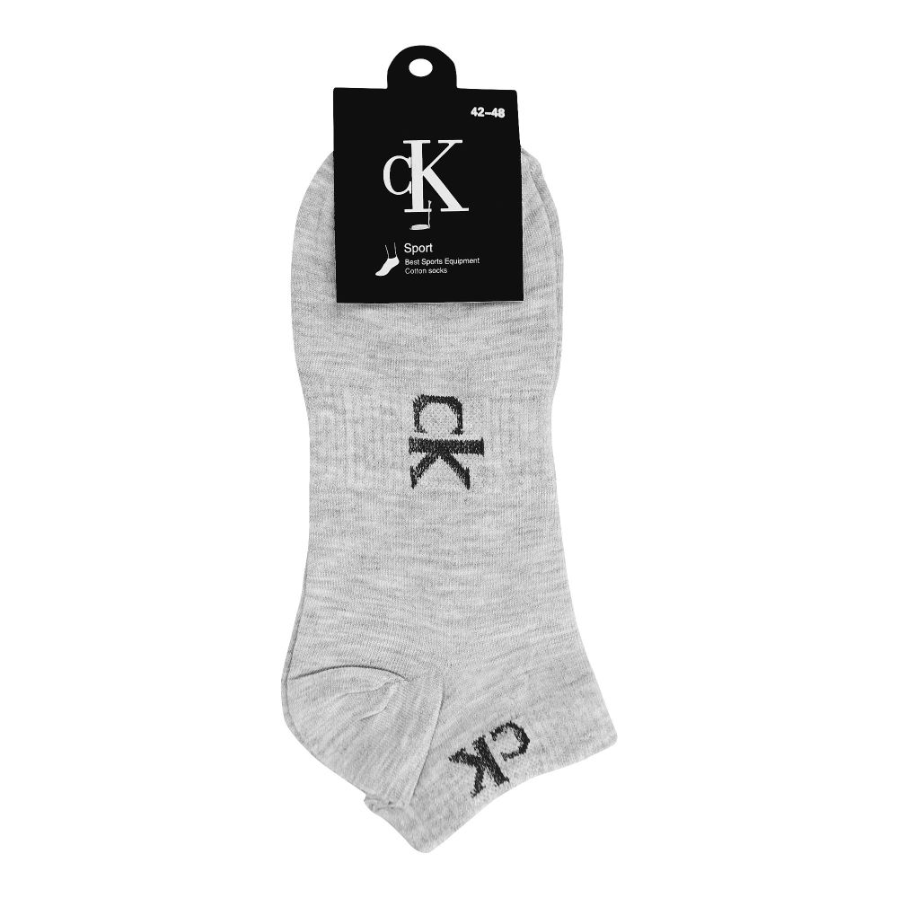 C.K Sports Cotton Ankle Socks, Light Grey