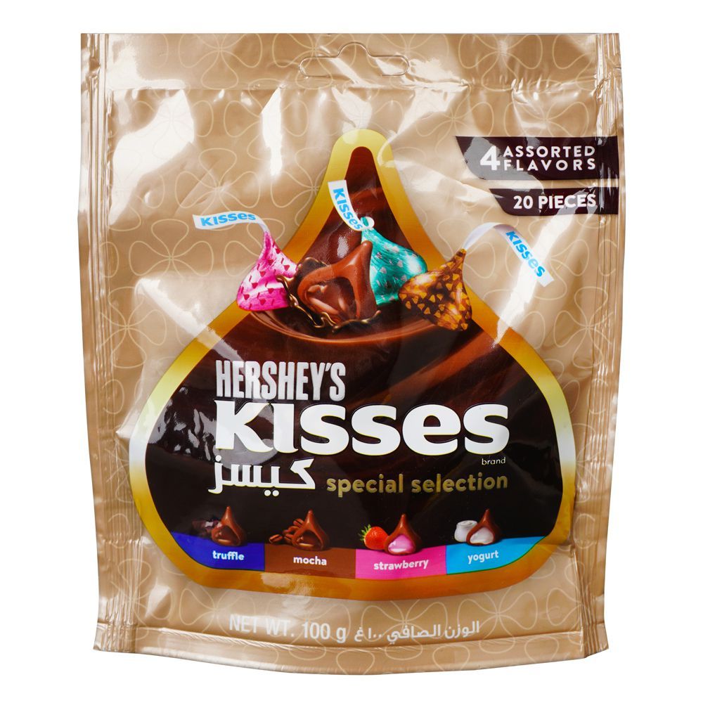 Hershey's Kisses Special Selection Chocolate, 4 Assorted Flavors, 20-Pieces, 100g