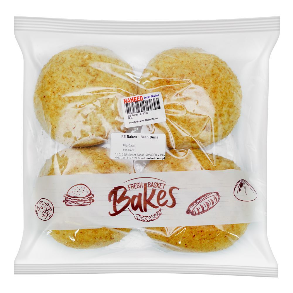 Fresh Basket Bran Buns, 4-Pack