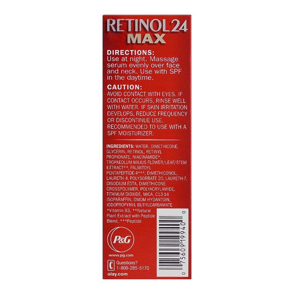 Order Olay Retinol 24 Max Night Serum With 2xVitamin B3+, Fragrance ...