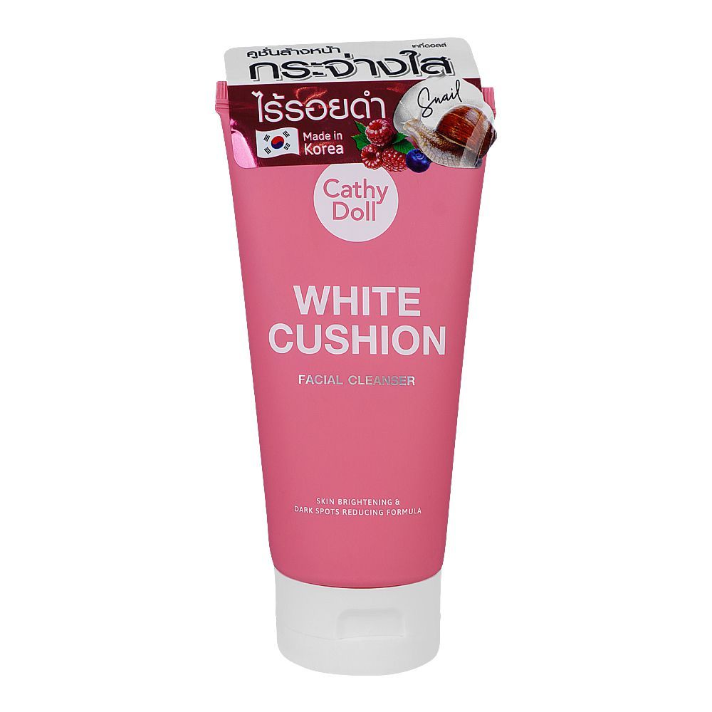 Cathy Doll White Cushion Facial Cleanser, Skin Brightening & Dark Spots Reducing Formula, 120ml