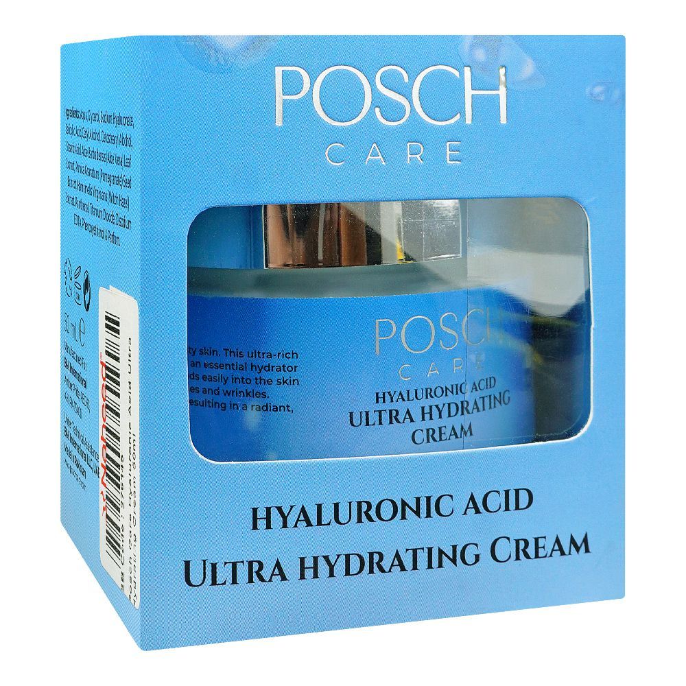 Posch Care Hyaluronic Acid Ultra Hydrating Cream, No Parabens & Phthalates, 50ml